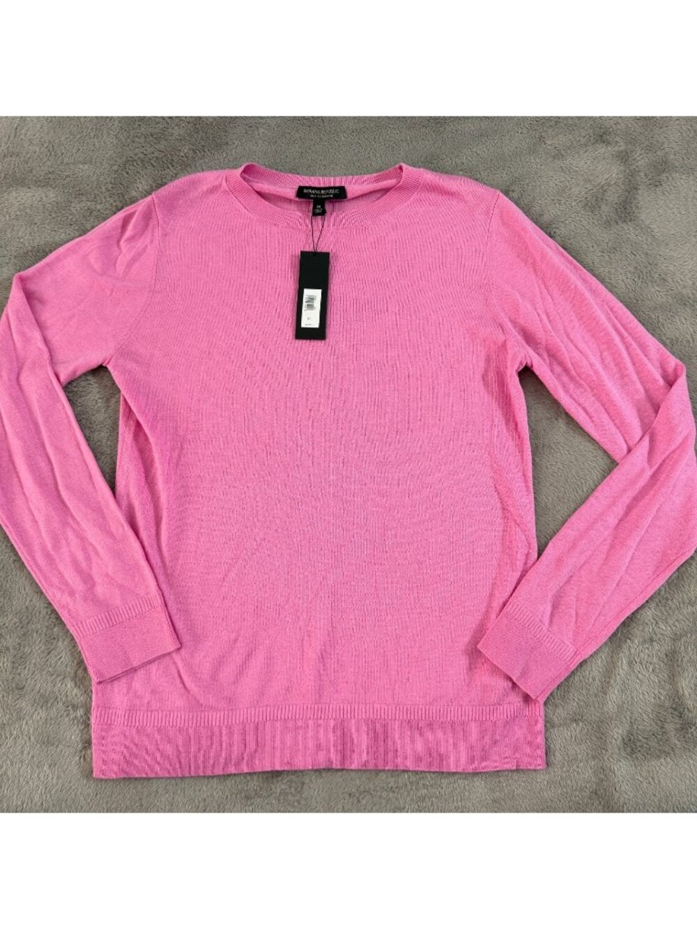 NWT Banana Republic Silk Cashmere Pink Sweater MEDIUM Womens Crew Neck